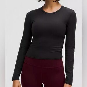 Lululemon All It Takes Back-Twist Ribbed Long-Sleeve Shirt Black